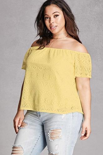 Forever21 Plus Size Perch Lace Blouse