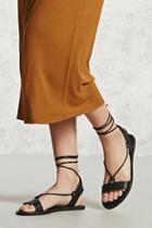 Forever21 Faux Leather Cutout Sandals