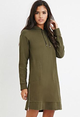 Forever21 Hooded Side-zip Dress