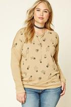 Forever21 Plus Women's  Plus Size Cactus Sweatshirt