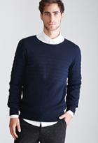 Forever21 Tonal Striped Crew Neck Sweater