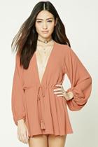 Forever21 Women's  Plunging V-neck Romper
