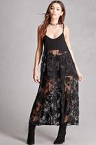 Forever21 Embroidered Sheer Cami Dress