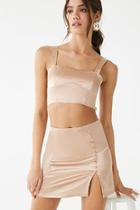 Forever21 Satin Crop Top & Mini Skirt