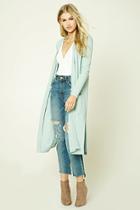 Forever21 Button-front Longline Cardigan