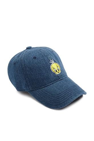 Forever21 Tweety Bird Denim Dad Cap