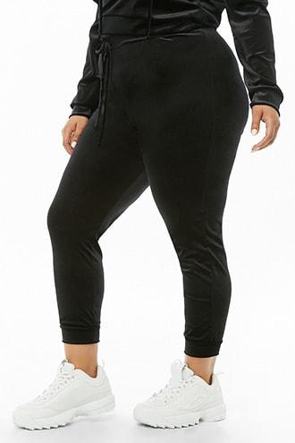 Forever21 Plus Size Smooth Velvet Joggers