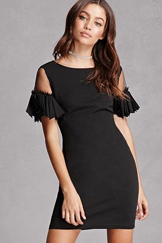 Forever21 Sheer Sleeve Sheath Dress