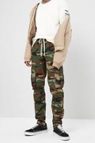 Forever21 Camo Ankle-zip Drawstring Cargo Pants