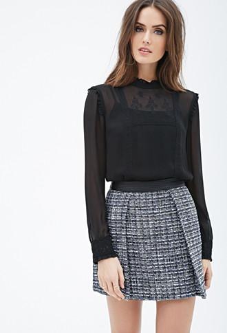 Love21 Embroidered Peasant Blouse