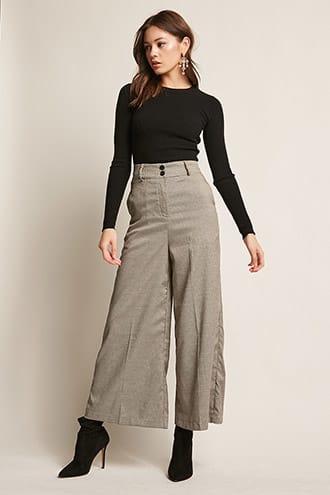Forever21 Houndstooth Palazzo Pants