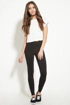 Forever21 Women's  Black Heathered Knit Leggings