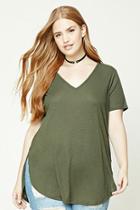 Forever21 Plus Size Ribbed V-neck Top