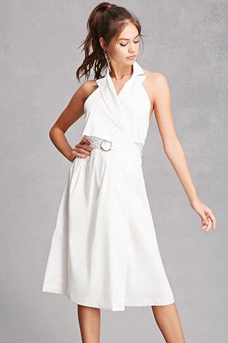 Forever21 Notched Halter Wrap Dress