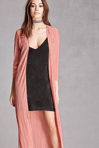 Forever21 Pleated Longline Cardigan