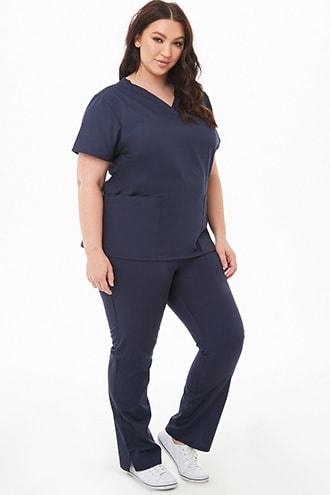 Forever21 Plus Size Woven Scrub Pants