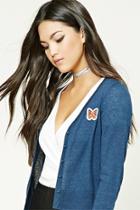Forever21 Butterfly Patch Cardigan