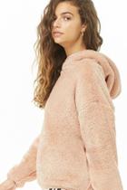 Forever21 Faux Fur Funnel Neck Hoodie