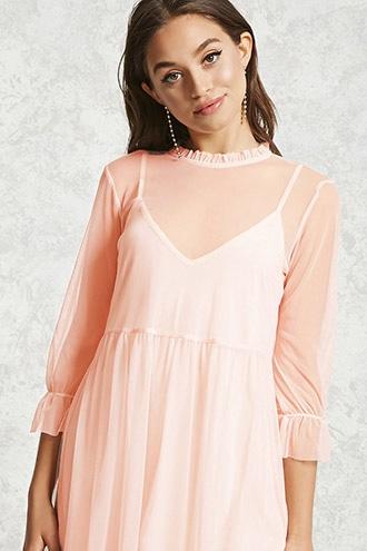 Forever21 Sheer Mesh Combo Dress