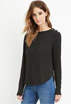 Love21 Women's  Buttoned Combo Top