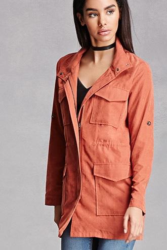 Forever21 Faux Suede Utility Jacket
