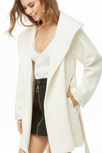 Forever21 Oversized-lapel Wrap Coat