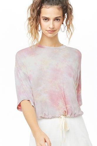 Forever21 Tie-dye Drawstring Top