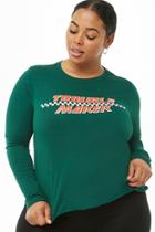Forever21 Plus Size Trouble Maker Graphic Top