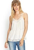 Forever21 Folk Pleated Lace Cami