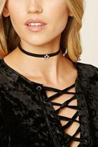 Forever21 Faux Suede Star Pendant Choker