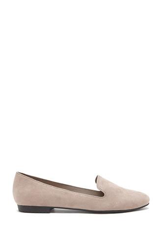 Forever21 Women's Grey Faux Suede Loafers