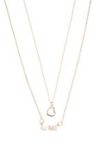 Forever21 Love & Heart Pendant Necklace Set