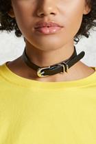 Forever21 Buckle Faux Leather Choker