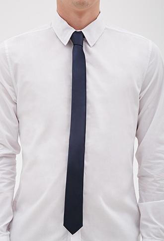 Forever21 Men Solid Woven Skinny Tie