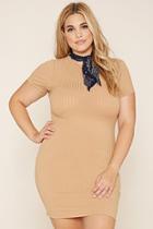 Forever21 Plus Women's  Camel Plus Size T-shirt Dress