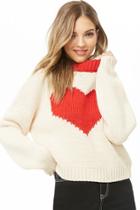 Forever21 Colorblock Heart Sweater