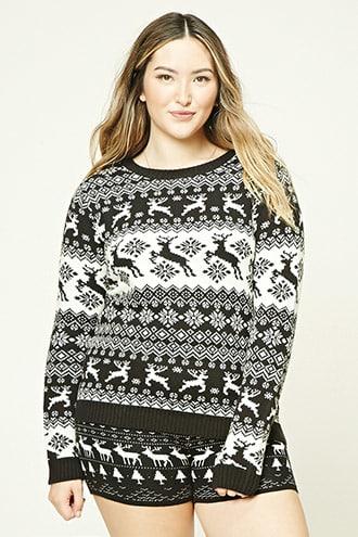 Forever21 Plus Size Fair Isle Shorts