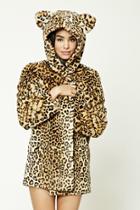 Forever21 Hooded Leopard Print Jacket