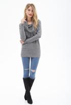 Forever21 Contemporary Tasseled Cowl Neck Sweater