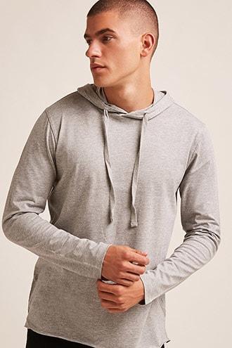 Forever21 Hooded Heathered Pullover