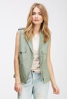 Forever21 Contemporary Zip-front Utility Vest
