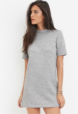 Forever21 Marled Mock Neck Shift Dress