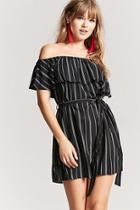 Forever21 Off-the-shoulder Stripe Dress