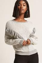 Forever21 Marled Ruffle Top