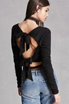 Forever21 Tie-back Cropped Sweater