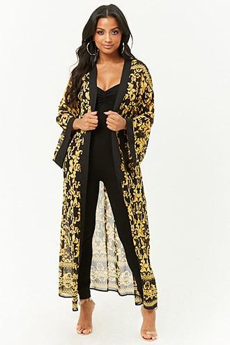 Forever21 Baroque Print Duster Kimono