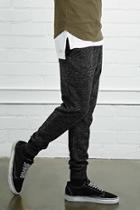 21 Men Men's  Black & White Marled Knit Joggers