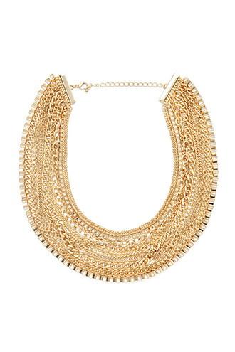 Forever21 Box Chain Layered Necklace