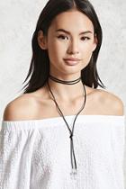 Forever21 Faux Crystal Bolo Necklace