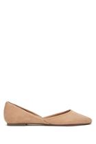 Forever21 Women's  Taupe Faux Suede Flats